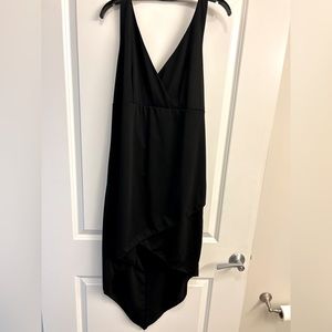 Ashley Stewart black high-low halter dress